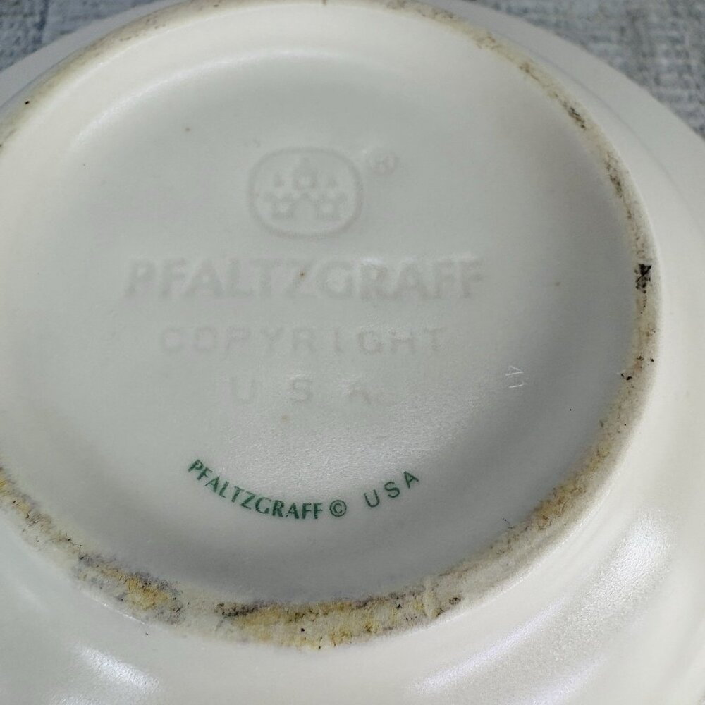 Pfaltzgraff NATUREWOOD Herbs Garden Watercan Stoneware Fruit Sauce Bowls Set 3 - Picture 8 of 16